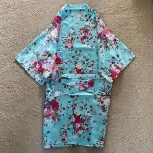 Teal Silk Robe